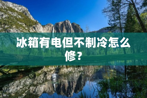 冰箱有电但不制冷怎么修? 冰箱有电但不制冷怎么修?
