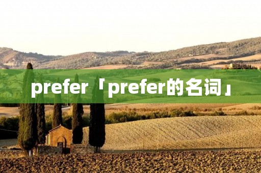 prefer「prefer的名词」