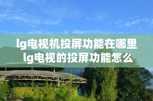 lg电视机投屏功能在哪里 lg电视的投屏功能怎么打开