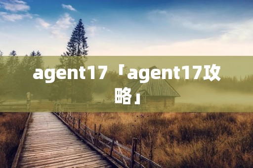 agent17「agent17攻略」