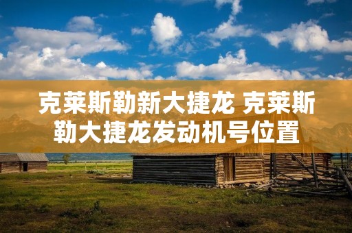 克莱斯勒新大捷龙 克莱斯勒大捷龙发动机号位置