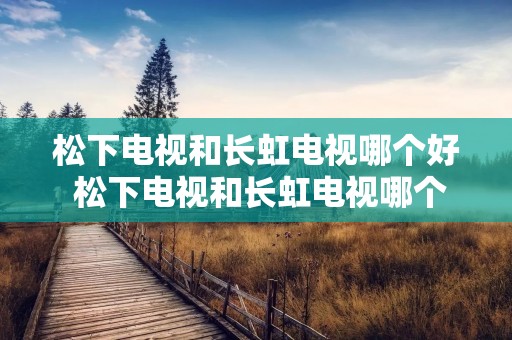 松下电视和长虹电视哪个好 松下电视和长虹电视哪个好些
