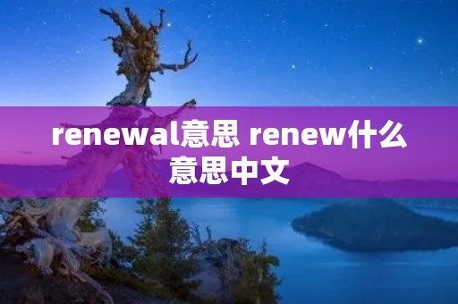 renewal意思 renew什么意思中文 renewal意思 renew什么意思中文