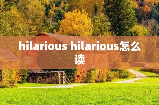 hilarious hilarious怎么读