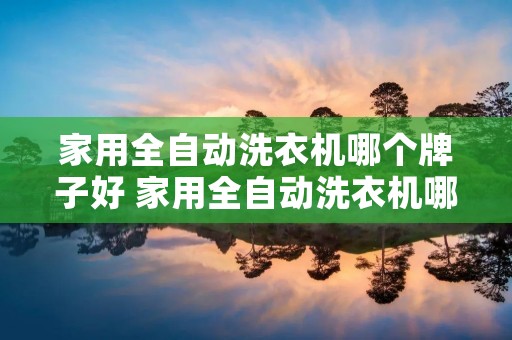 家用全自动洗衣机哪个牌子好 家用全自动洗衣机哪个牌子好