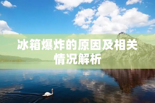 冰箱爆炸的原因及相关情况解析 冰箱爆炸的原因及相关情况解析
