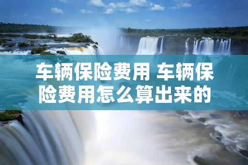 车辆保险费用 车辆保险费用怎么算出来的