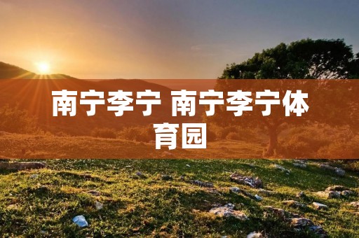 南宁李宁 南宁李宁体育园