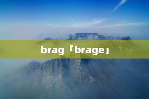 brag「brage」