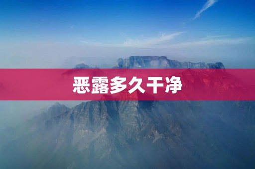 恶露多久干净:详细解析恶露排出及干净时间