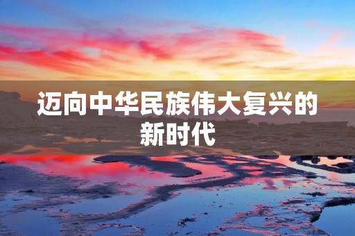 迈向中华民族伟大复兴的新时代