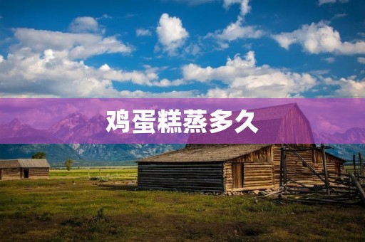 鸡蛋糕蒸多久:探寻完美口感的秘密