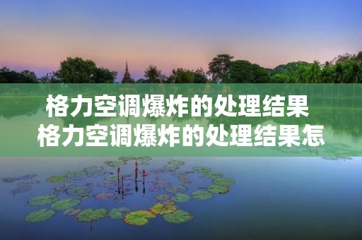 格力空调爆炸的处理结果 格力空调爆炸的处理结果怎么样 格力空调爆炸的处理结果 格力空调爆炸的处理结果怎么样