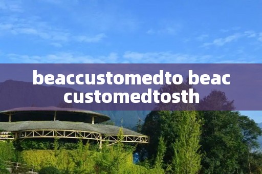 beaccustomedto beaccustomedtosth