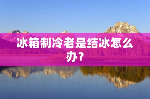 冰箱制冷老是结冰怎么办？