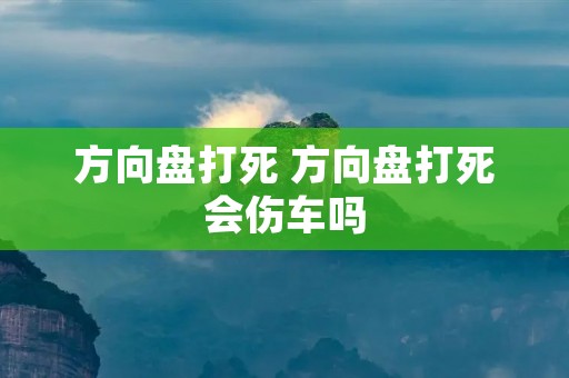 方向盘打死 方向盘打死会伤车吗