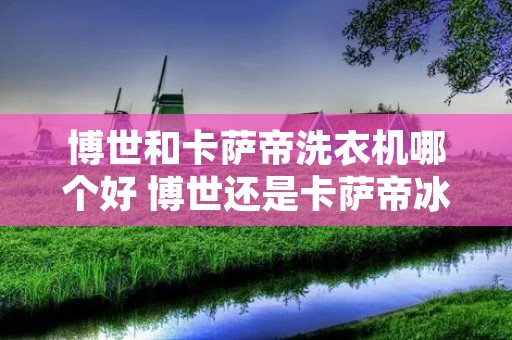 博世和卡萨帝洗衣机哪个好 博世还是卡萨帝冰箱