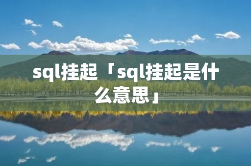 sql挂起「sql挂起是什么意思」