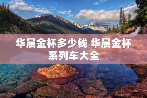 华晨金杯多少钱 华晨金杯系列车大全