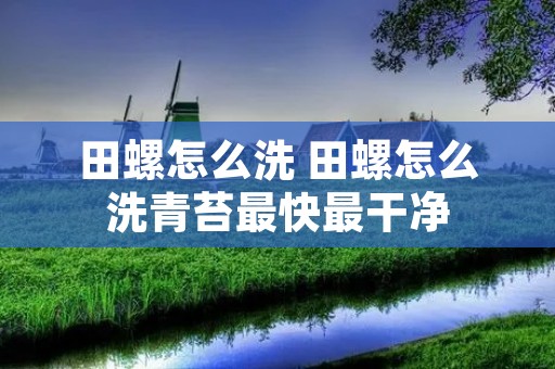 田螺怎么洗 田螺怎么洗青苔最快最干净