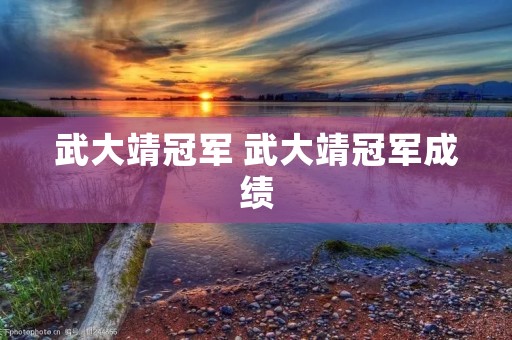 武大靖冠军 武大靖冠军成绩