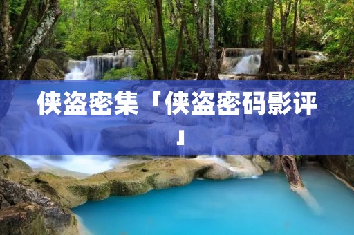 侠盗密集「侠盗密码影评」 侠盗密集「侠盗密码影评」
