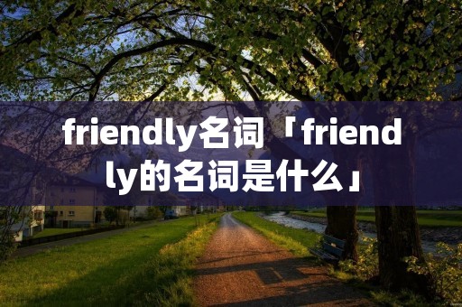friendly名词「friendly的名词是什么」