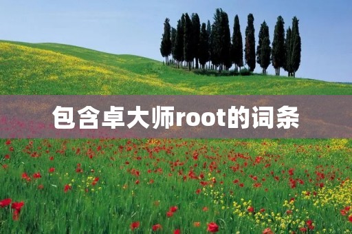 包含卓**root的词条 包含卓**root的词条