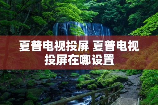 夏普电视投屏 夏普电视投屏在哪设置