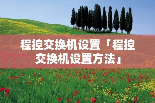 程控交换机设置「程控交换机设置方法」