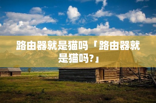 路由器就是猫吗「路由器就是猫吗?」
