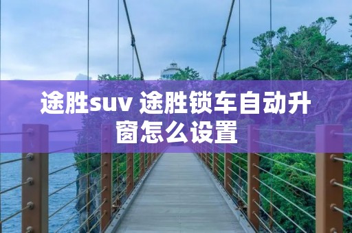 途胜suv 途胜锁车自动升窗怎么设置
