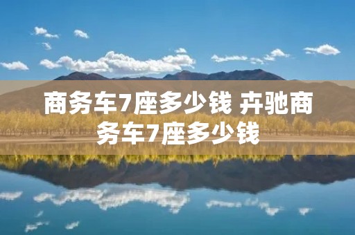 商务车7座多少钱 卉驰商务车7座多少钱 商务车7座多少钱 卉驰商务车7座多少钱