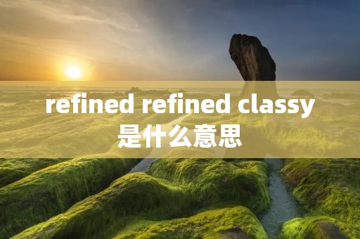 refined refined classy是什么意思 refined refined classy是什么意思