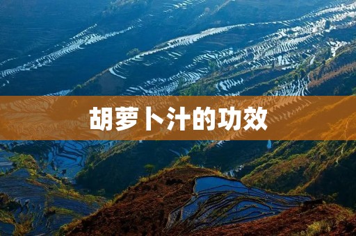 胡萝卜汁的功效:美容养颜、增强免疫力、改善视力 胡萝卜汁的功效:美容养颜、增强免疫力、改善视力