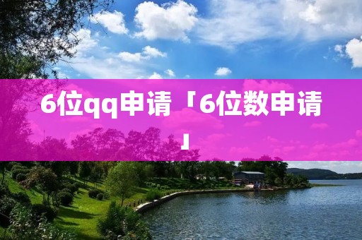 ****申请「6位数申请」