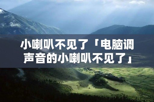 小喇叭不见了「电脑调声音的小喇叭不见了」
