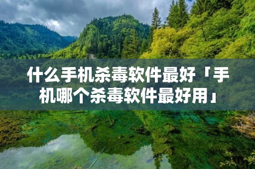 什么手机杀毒软件最好「手机哪个杀毒软件最好用」