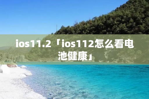 ios11.2「ios112怎么看电池健康」 ios11.2「ios112怎么看电池健康」