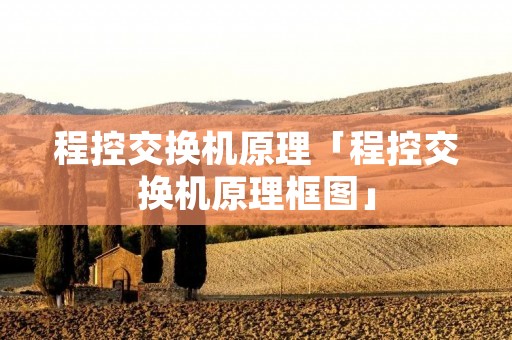 程控交换机原理「程控交换机原理框图」