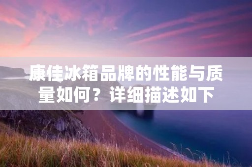 康佳冰箱品牌的性能与质量如何?详细描述如下: 康佳冰箱品牌的性能与质量如何?详细描述如下:
