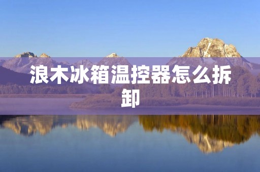 浪木冰箱温控器怎么拆卸 浪木冰箱温控器怎么拆卸