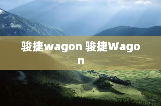 骏捷wagon 骏捷Wagon 骏捷wagon 骏捷Wagon