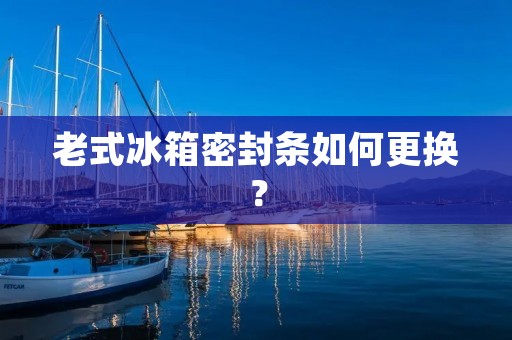 老式冰箱密封条如何更换? 老式冰箱密封条如何更换?