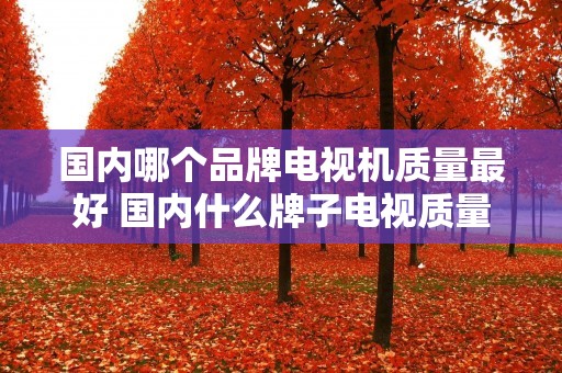 国内哪个品牌电视机质量最好 国内什么牌子电视质量好