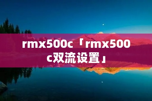 rmx500c「rmx500c双流设置」 rmx500c「rmx500c双流设置」