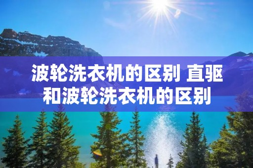 波轮洗衣机的区别 直驱和波轮洗衣机的区别