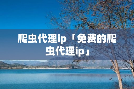 爬虫代理ip「免费的爬虫代理ip」 爬虫代理ip「免费的爬虫代理ip」