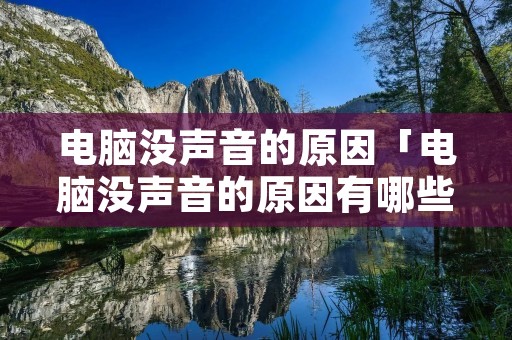 电脑没声音的原因「电脑没声音的原因有哪些笔记本」