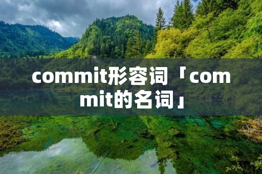 commit形容词「commit的名词」